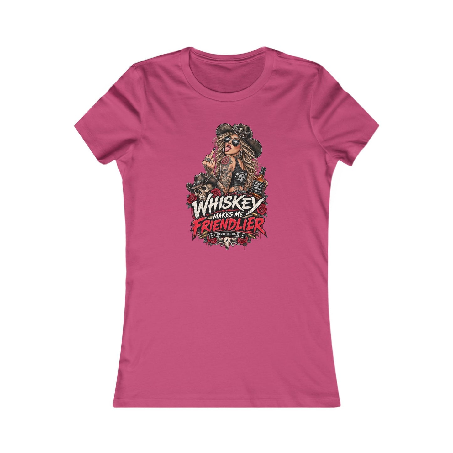 Whiskey Makes Me Friendlier — Women's Favorite Graphic Tee