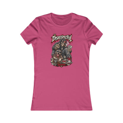 Disrespectful Skull & Rottweiler — Women's Favorite Graphic Tee