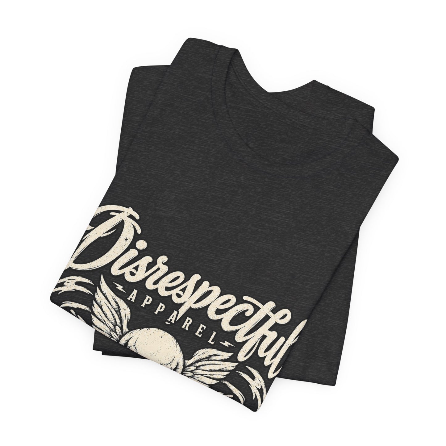 Disrespectful Apparel Skull Tee - Vintage Winged Skull Graphic Shirt