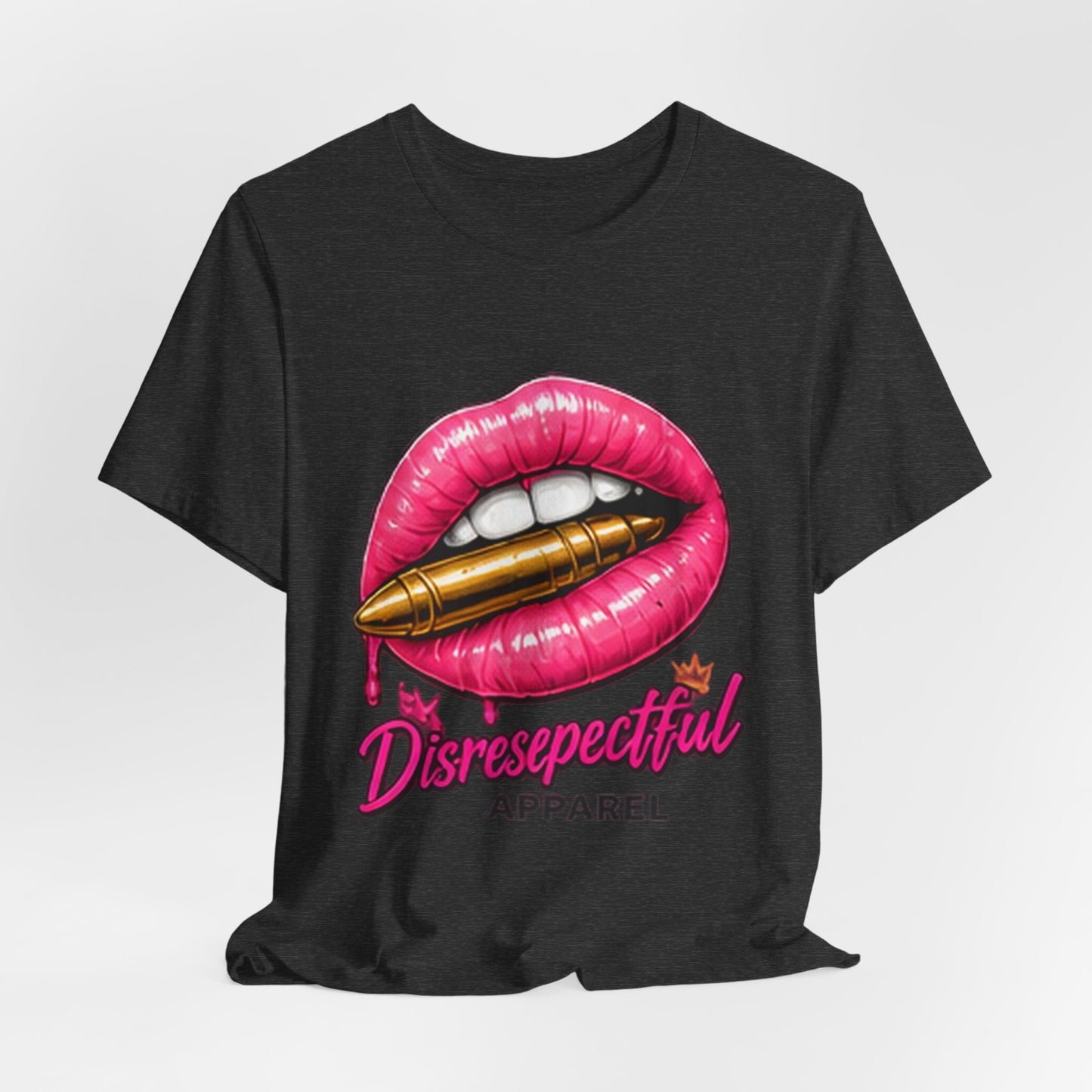 Kiss Kiss Bang Bang — Pink Lip & Bullet Graphic Tee