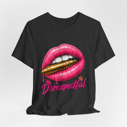Kiss Kiss Bang Bang — Pink Lip & Bullet Graphic Tee