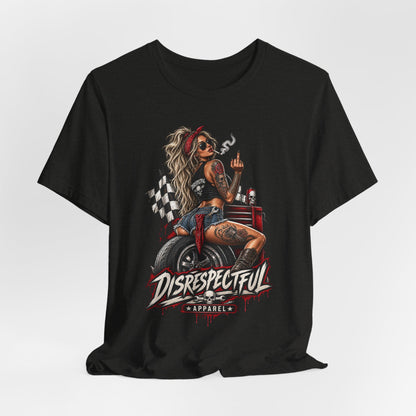 Disrespectful Apparel Biker Girl Graphic Tee