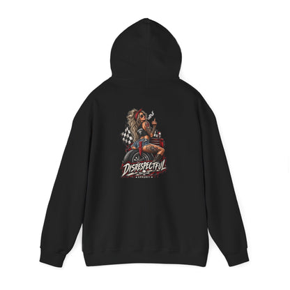 Disrespectful Biker Girl — Back-Print Graphic Hoodie