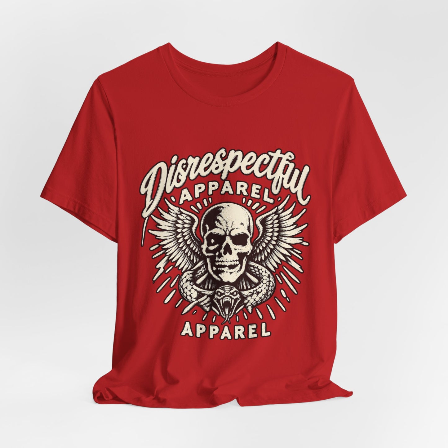 Skull & Wings Tee — "Disrespectful Apparel" Graphic T‑Shirt