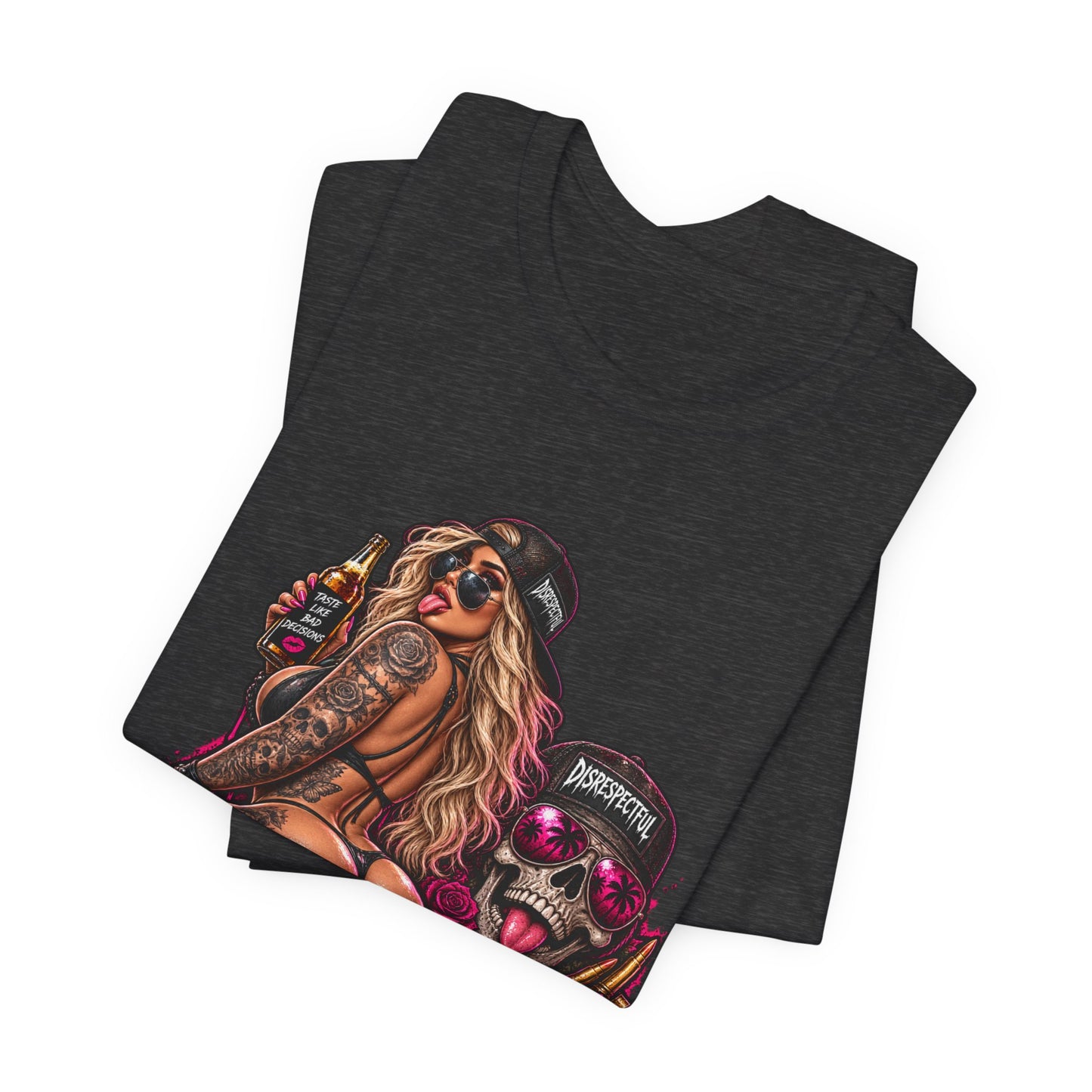 Thick and Thirsty Tee — Retro Pinup Skull Graphic T-Shirt