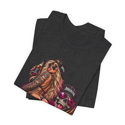 Thick and Thirsty Tee — Retro Pinup Skull Graphic T-Shirt