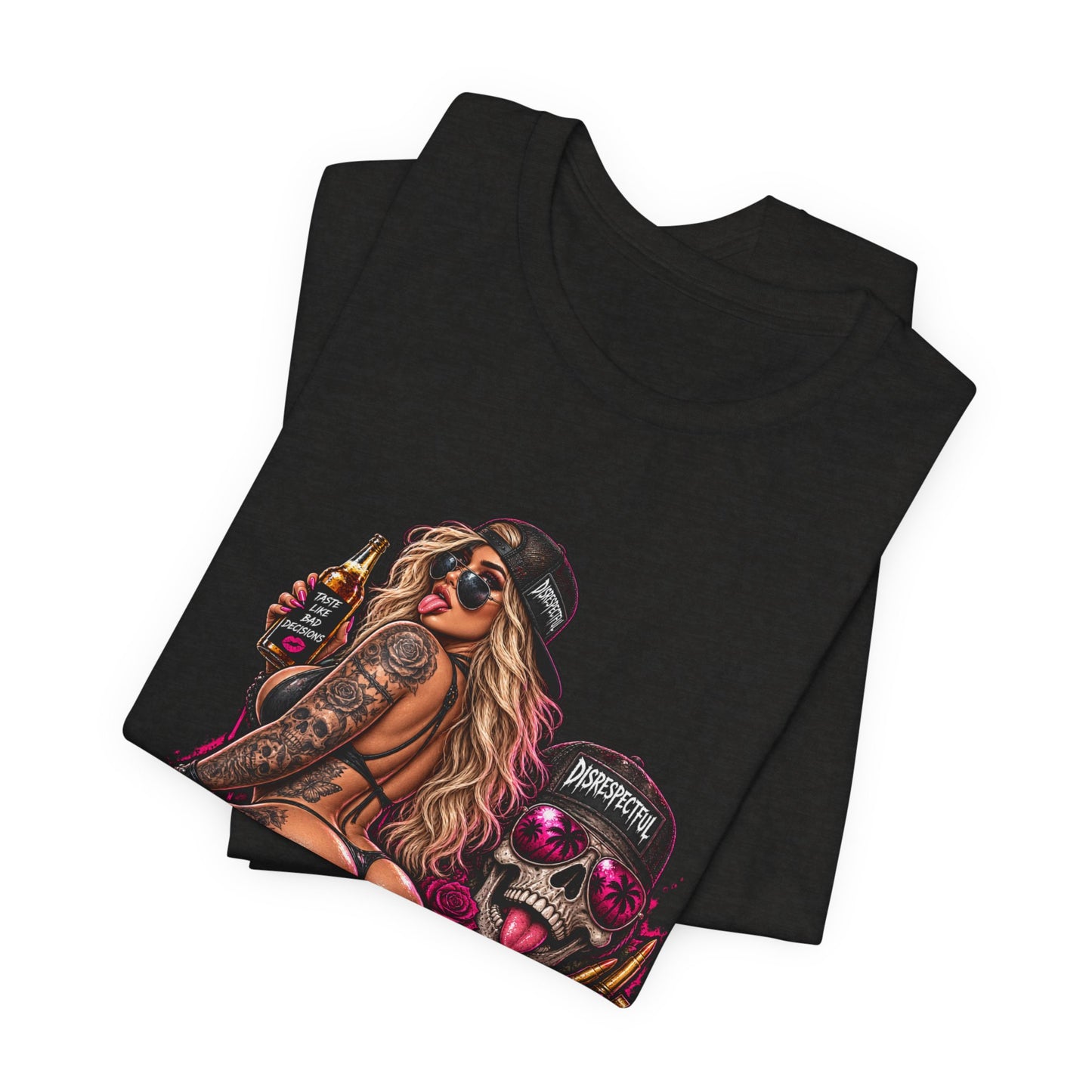 Thick and Thirsty Tee — Retro Pinup Skull Graphic T-Shirt