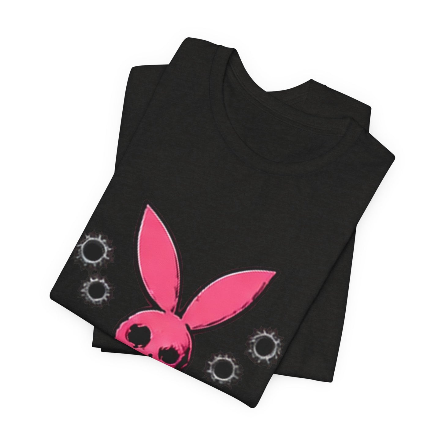 Skull Bunny Tee — Pink Graphic Tee