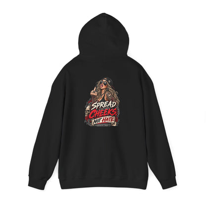 Spread Cheeks, Not Hate — Back-Print Graphic Hoodie