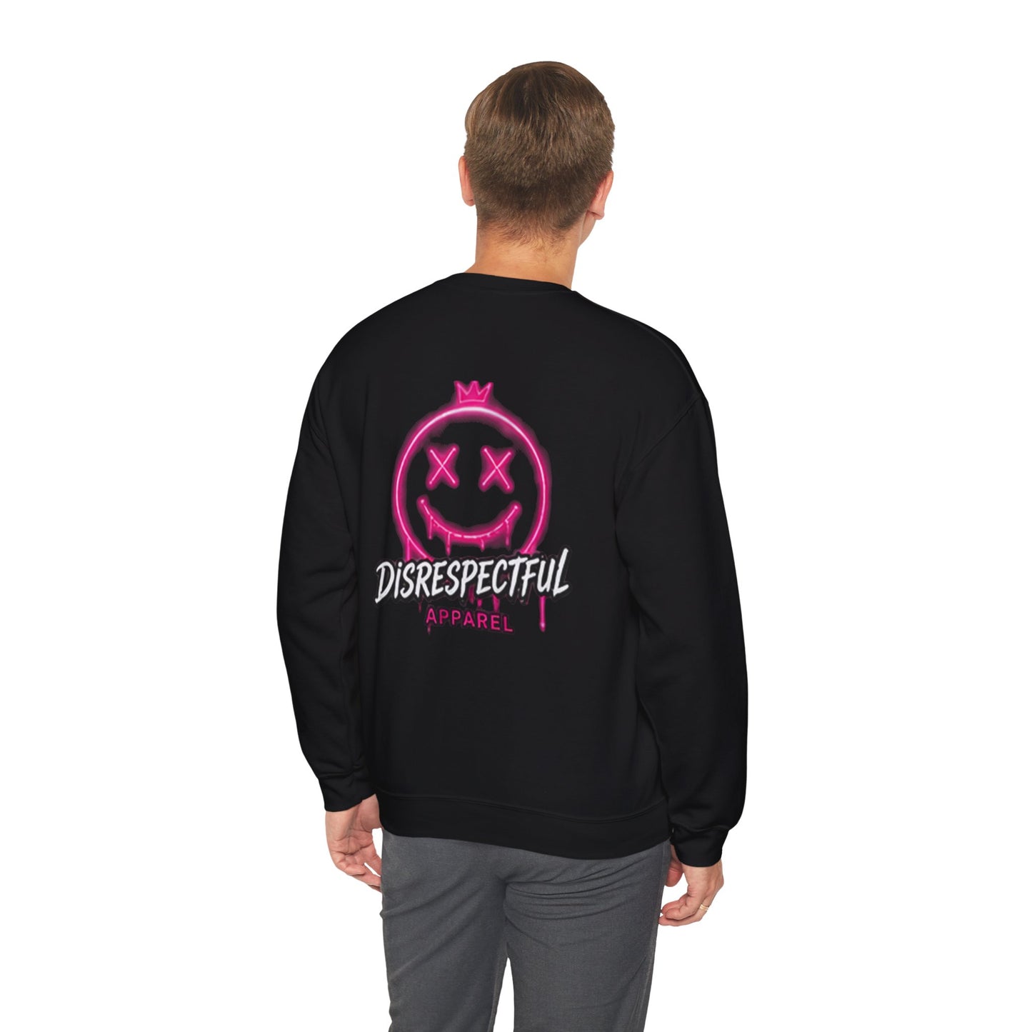 Pink Graffiti Smile — Back-Print Graphic Crewneck