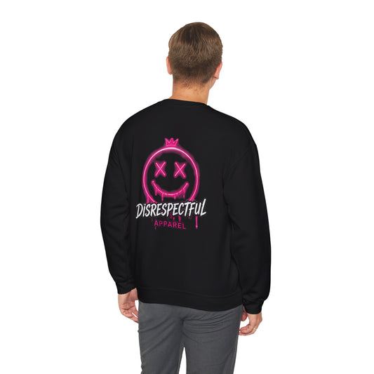 Pink Graffiti Smile — Back-Print Graphic Crewneck