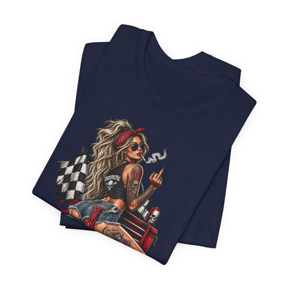 Disrespectful Apparel Biker Girl Graphic Tee