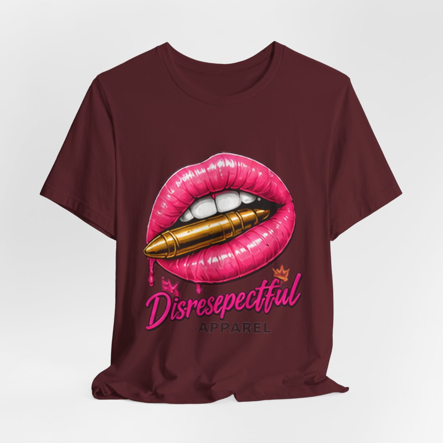 Kiss Kiss Bang Bang — Pink Lip & Bullet Graphic Tee