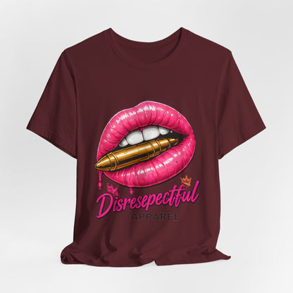 Kiss Kiss Bang Bang — Pink Lip & Bullet Graphic Tee