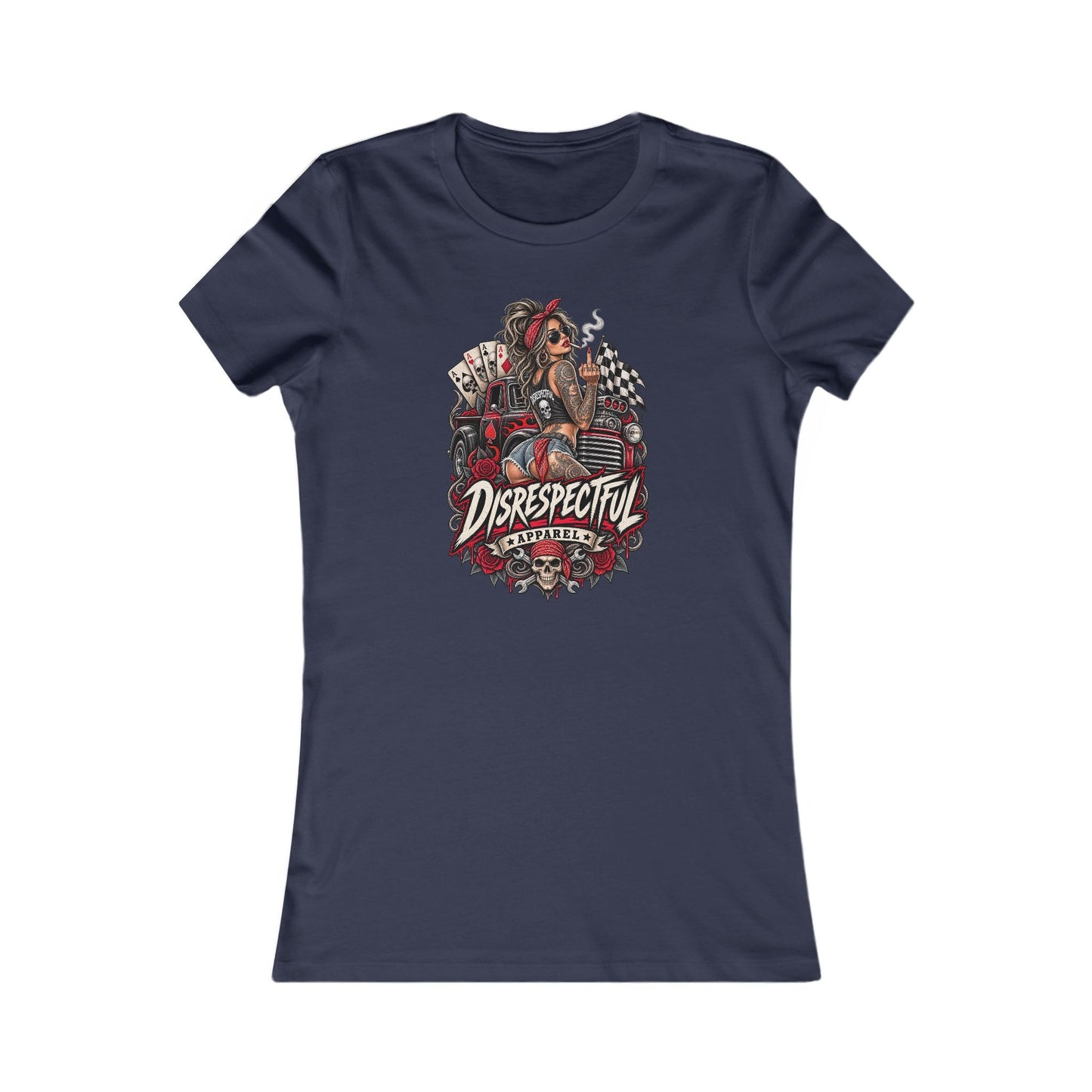 Disrespectful Apparel Pin-Up Racing — Women's Favorite Graphic Tee