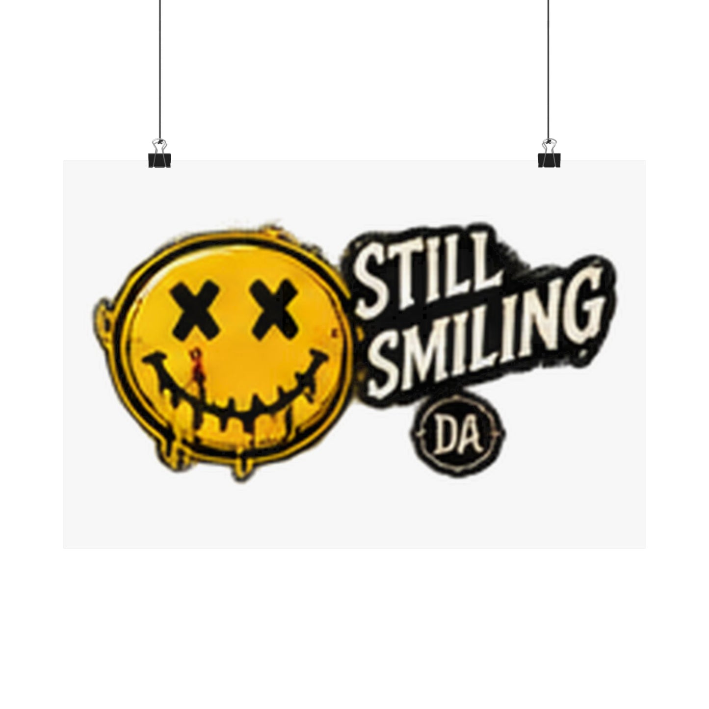Still Smiling — Grunge Horizontal Matte Poster