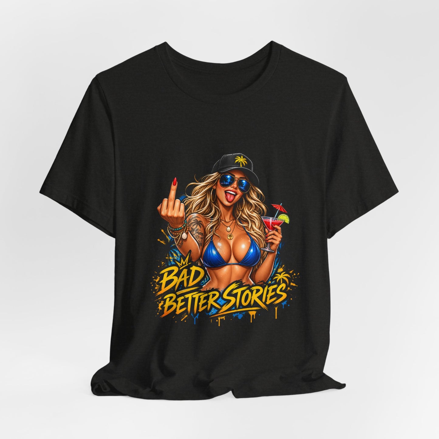 Bad Decisions, Better Stories — Beach Pinup Graphic Tee