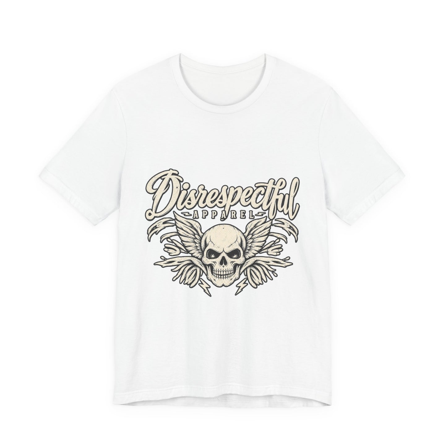 Disrespectful Apparel Skull Tee - Vintage Winged Skull Graphic Shirt