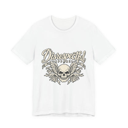 Disrespectful Apparel Skull Tee - Vintage Winged Skull Graphic Shirt