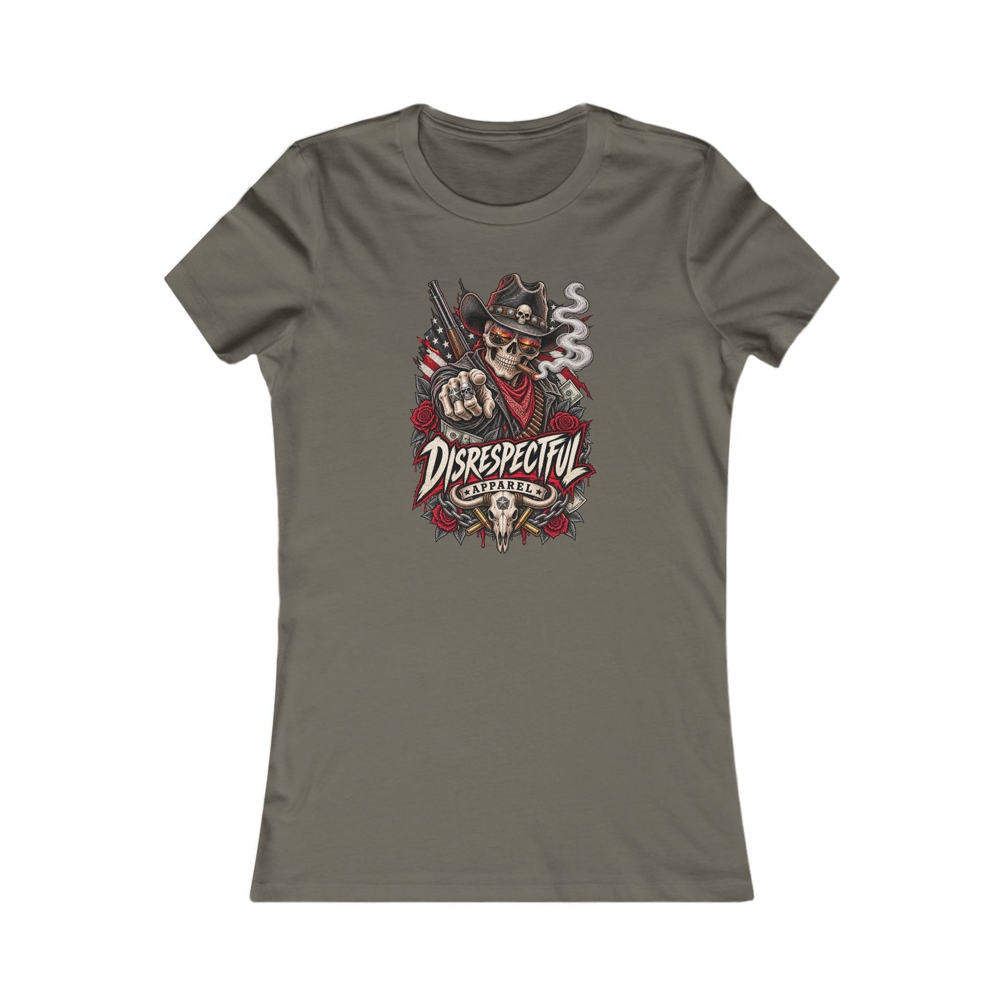 Disrespectful Apparel Skull Cowboy — Women's Favorite Graphic Tee