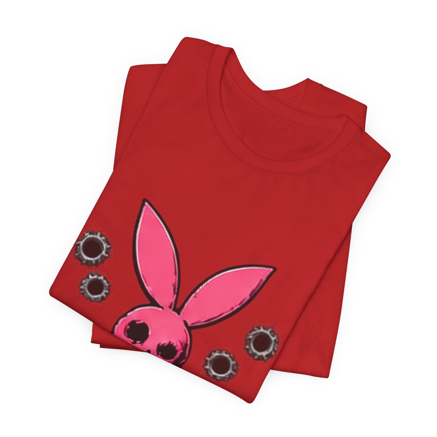 Skull Bunny Tee — Pink Graphic Tee
