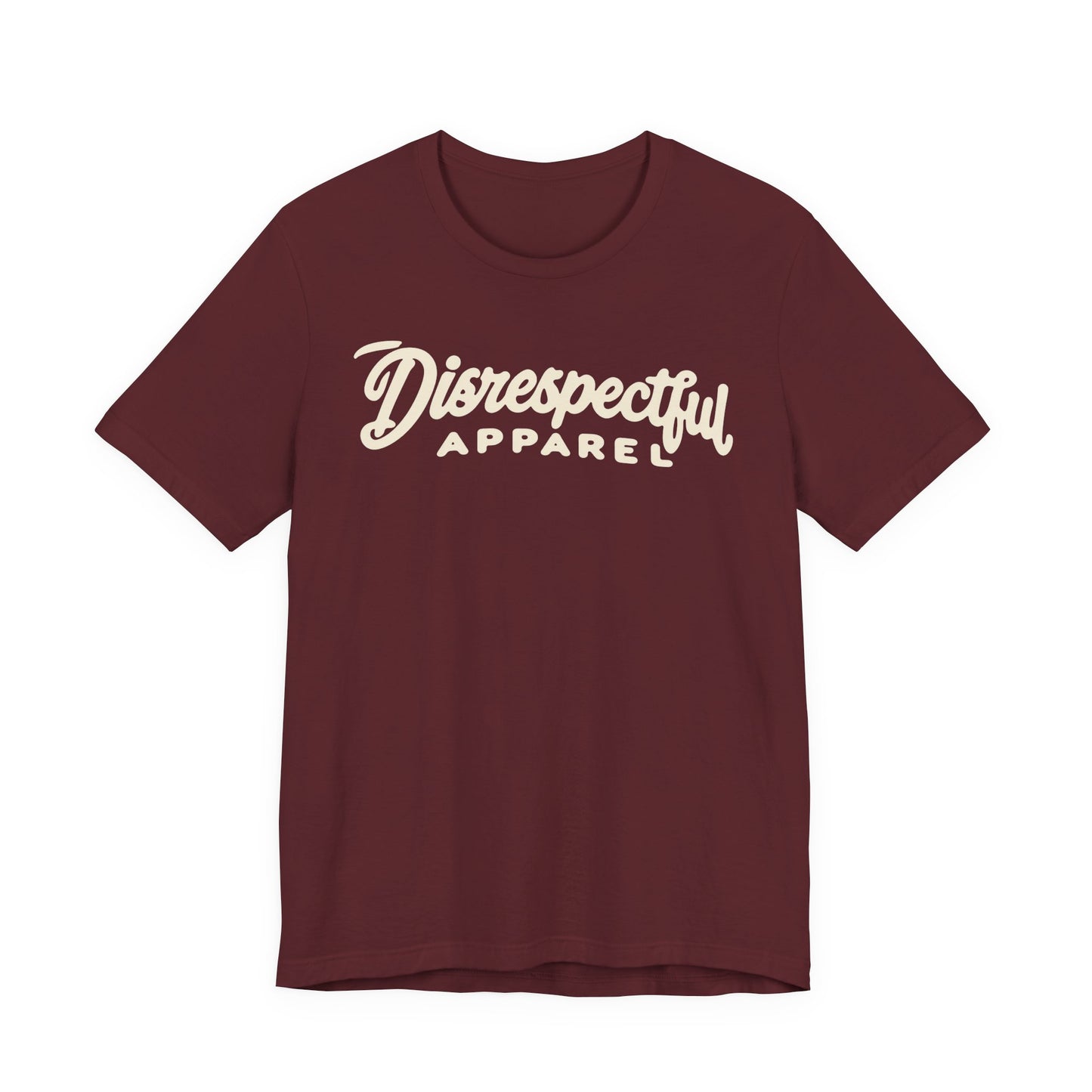 Disrespectful Apparel Script Logo Tee — Casual Graphic T-Shirt