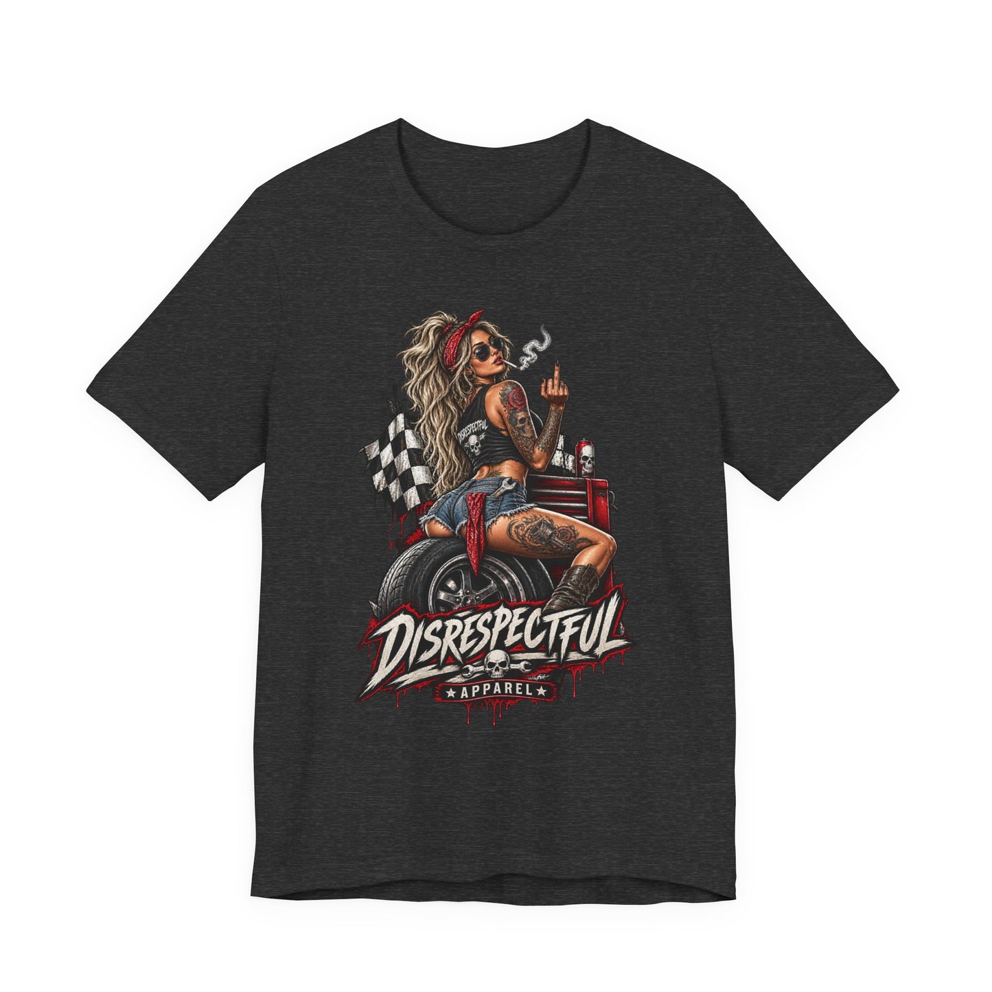 Disrespectful Apparel Biker Girl Graphic Tee