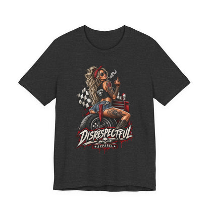 Disrespectful Apparel Biker Girl Graphic Tee