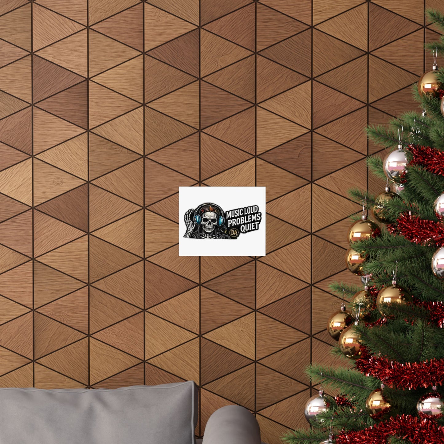 Music Loud, Problems Quiet — Horizontal Matte Poster