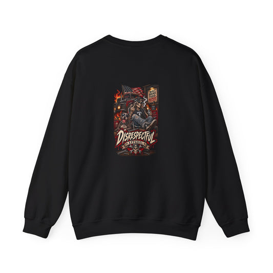 Disrespectful Trucker — Back-Print Graphic Crewneck