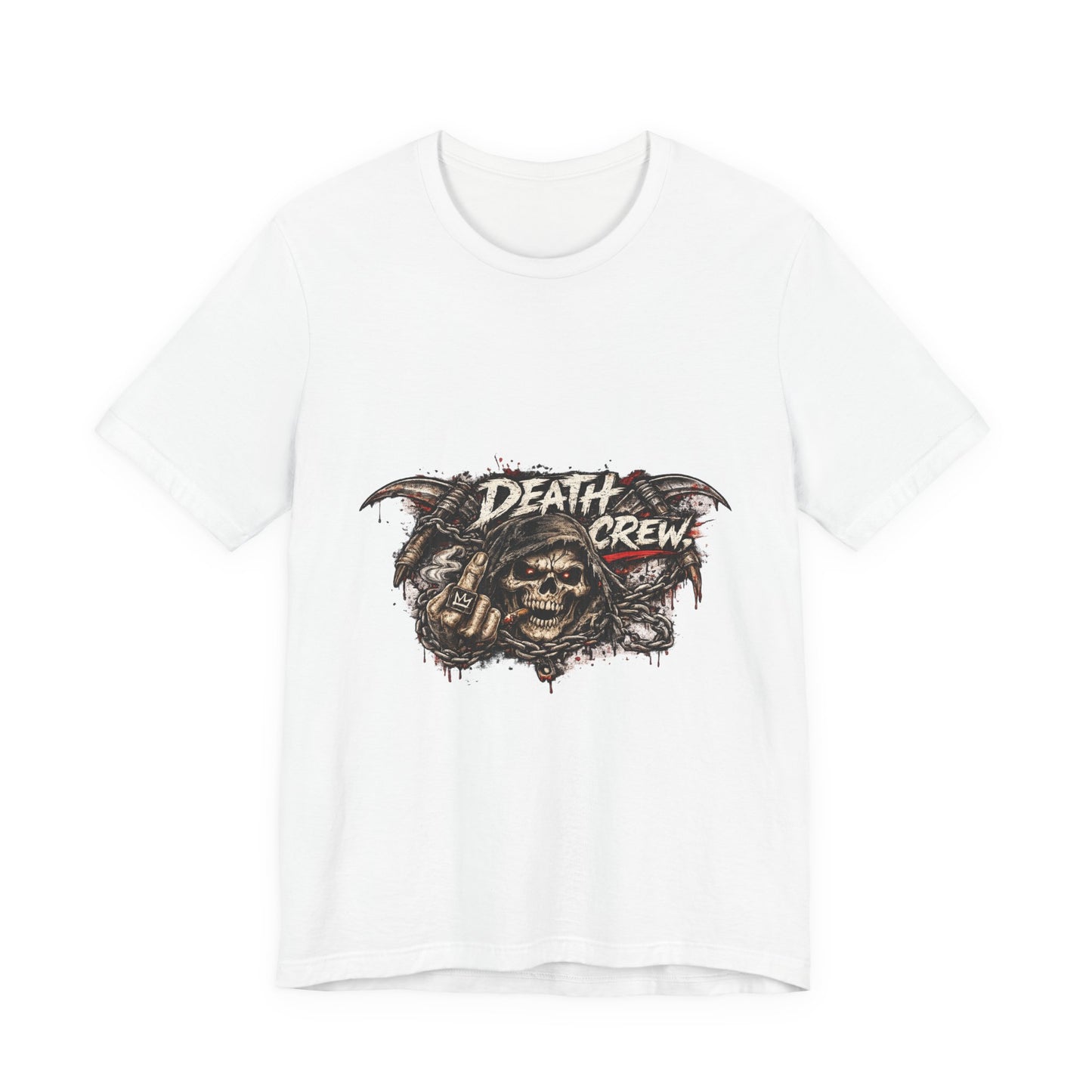 Death Crew Skull Graphic Tee — Vintage Biker Rock T-Shirt