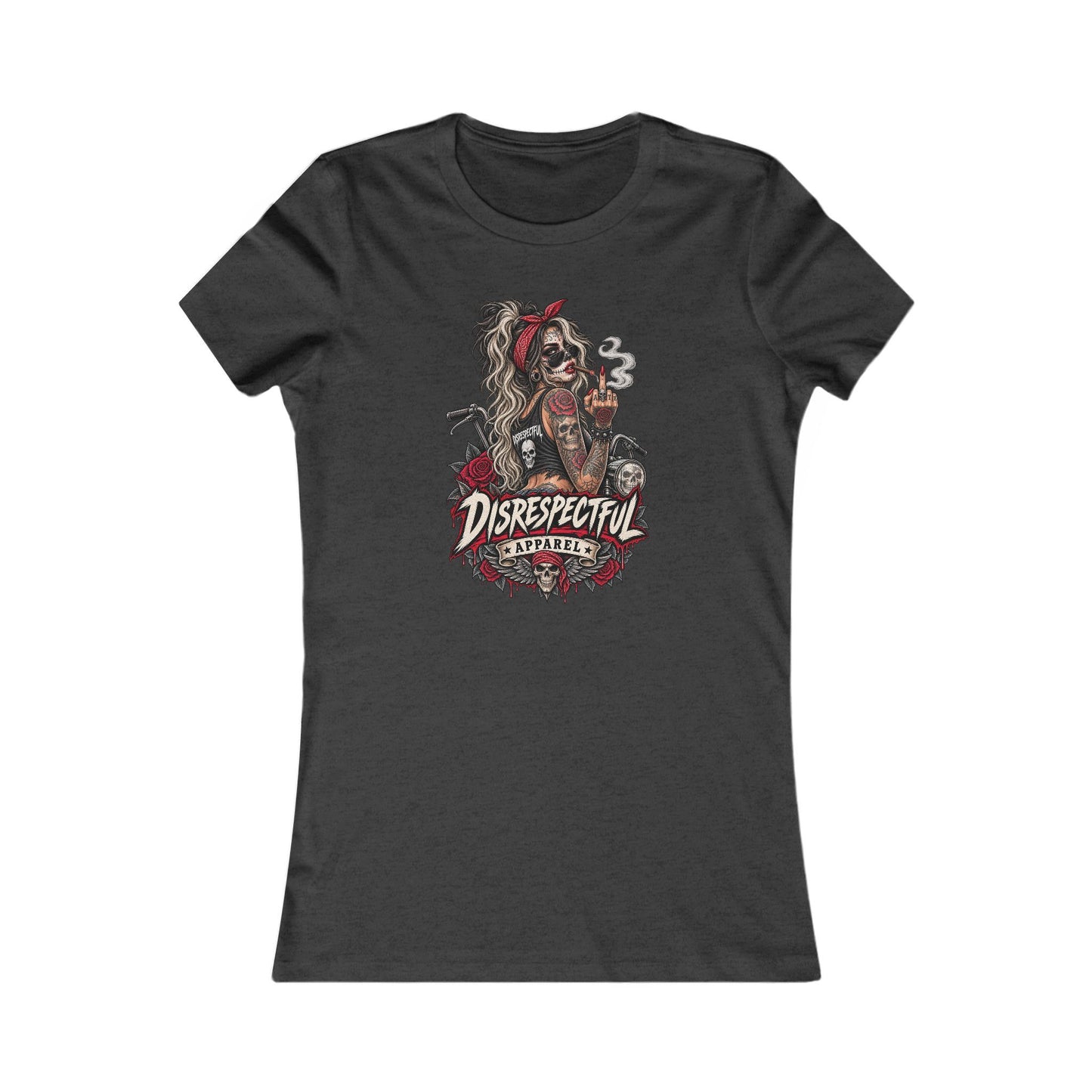 Disrespectful Apparel Skull Pin-Up — Women's Favorite Graphic Tee