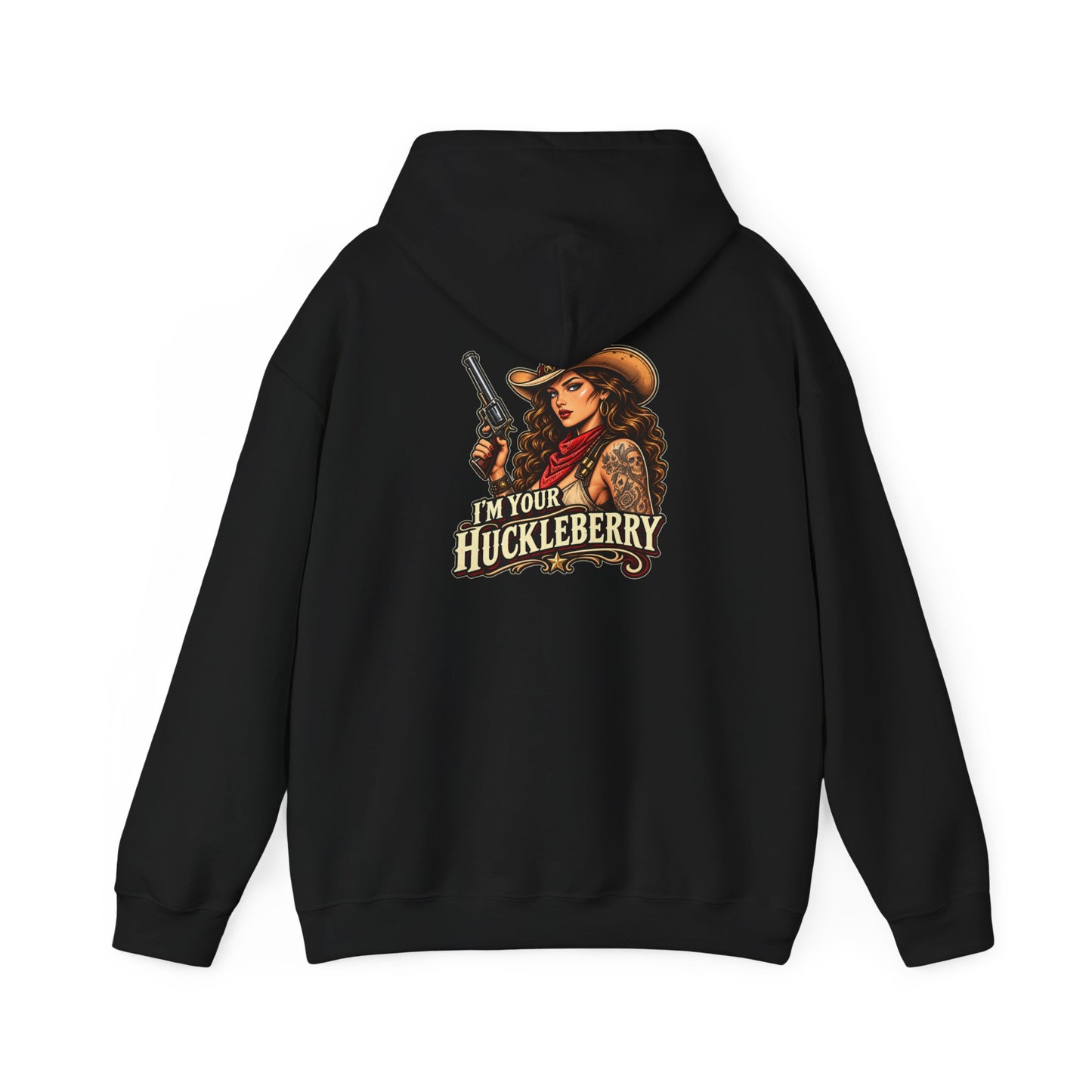 I’m Your Huckleberry — Cowgirl — Back-Print Graphic Hoodie