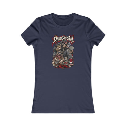 Disrespectful Skull & Rottweiler — Women's Favorite Graphic Tee
