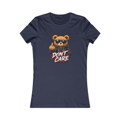 'Don't Care' Bear — Women's Favorite Graphic Tee