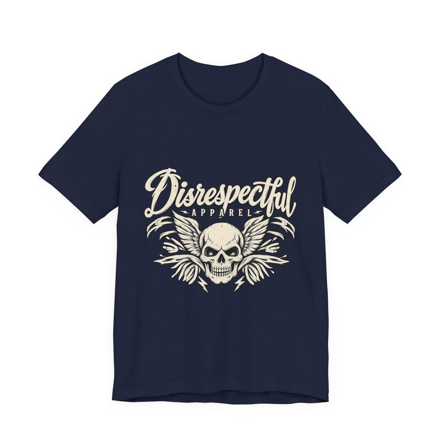 Disrespectful Apparel Skull Tee - Vintage Winged Skull Graphic Shirt