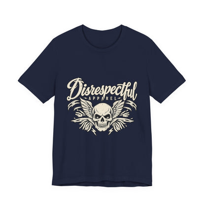 Disrespectful Apparel Skull Tee - Vintage Winged Skull Graphic Shirt