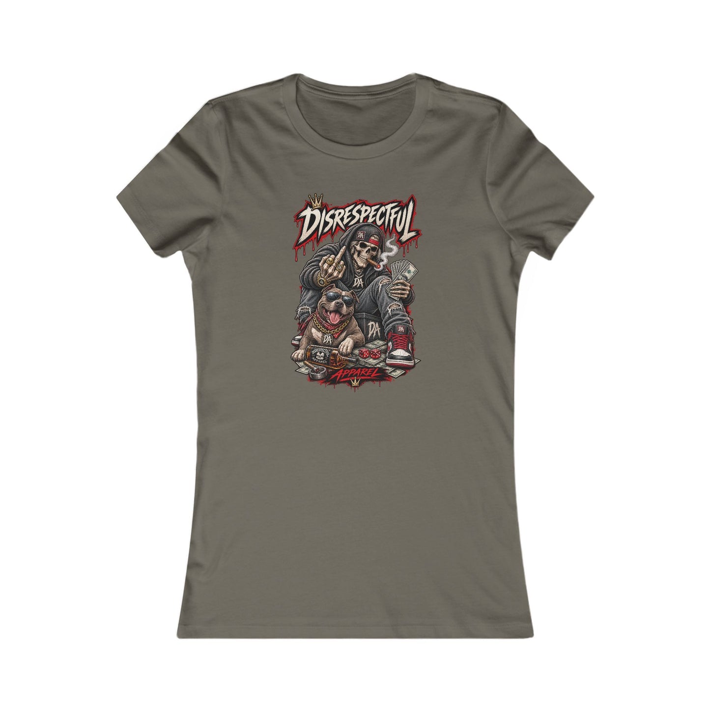 Disrespectful Skull & Rottweiler — Women's Favorite Graphic Tee