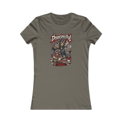 Disrespectful Skull & Rottweiler — Women's Favorite Graphic Tee