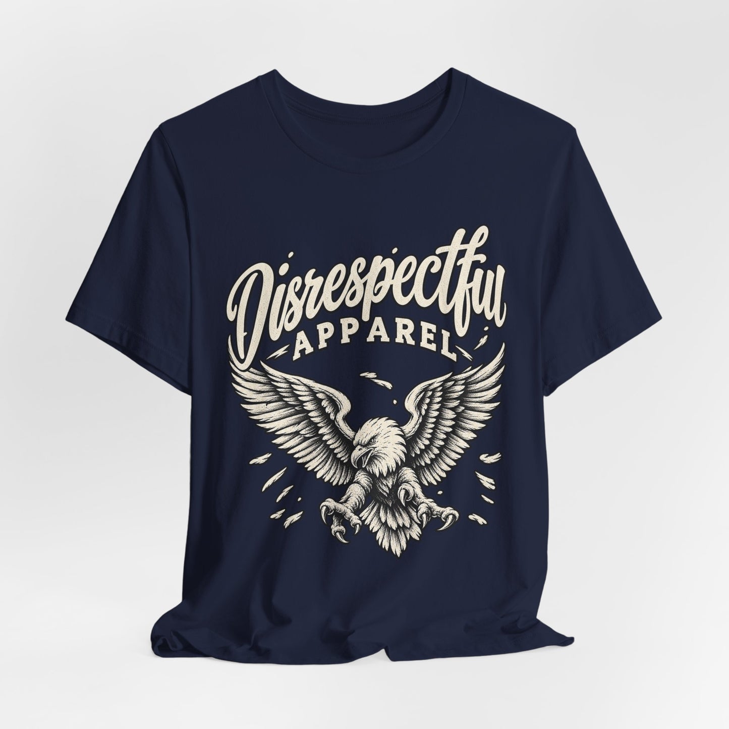 Disrespectful Apparel Eagle Graphic Tee — Vintage Script Logo T-Shirt